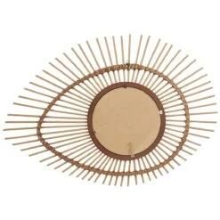 Beliani - BARIO - Wandspiegel - Natuurlijk - Bamboehout -Huisdecoratie 10084763