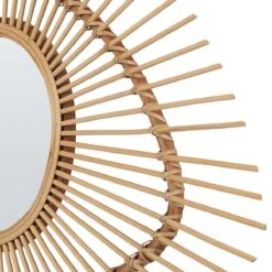 Beliani - BARIO - Wandspiegel - Natuurlijk - Bamboehout -Huisdecoratie 10084767