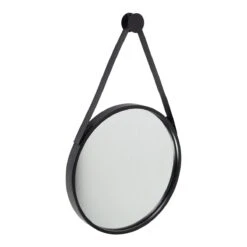 Fragix Triangle Ronde Wandspiegel Ø35cm Zwart