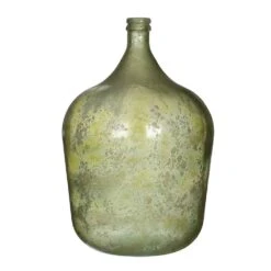 Mica Decorations Diego Glazen Fles Groen Maat In Cm: 56 X 40