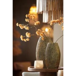 Light & Living - Vaas MATANCITO - 22x7x38 - Brons -Huisdecoratie 10255006