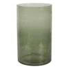 Clayre & Eef Windlicht Ø 15x25 Cm Groen Glas Rond Kaarsenhouder -Huisdecoratie 10590852