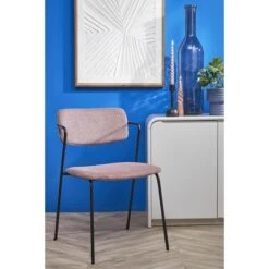 Mica Decorations Twist Dinerkaars - Set Van 6 - H29 Cm - Roze -Huisdecoratie 10592693