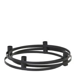 House Of Seasons Laria Kandelaar - H6 X Ø34 Cm - Zwart