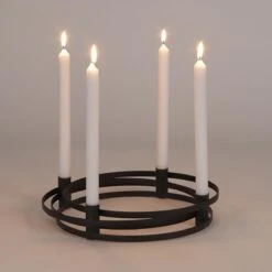 House Of Seasons Laria Kandelaar - H6 X Ø34 Cm - Zwart -Huisdecoratie 10671183