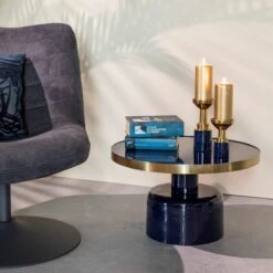 Zuiver Glam Kandelaar - Blauw -Huisdecoratie 10699232