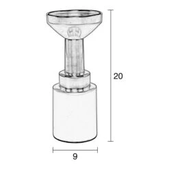 Zuiver Glam Kandelaar - Blauw -Huisdecoratie 10699257