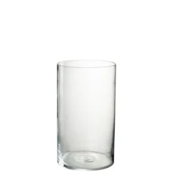 J-Line Windlicht Rond Glas Transparant Medium