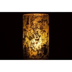 J-Line Windlicht Strepen Glas Groen Large -Huisdecoratie 10845948