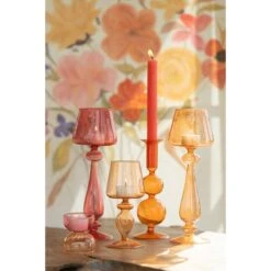 J-Line Kaarshouder Halve Ballen Glas Licht Oranje|Roze 9 J-Line Kaarshouder Halve Ballen Glas Licht Oranje|Roze -Huisdecoratie 10846048