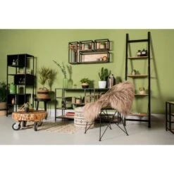 HSM - Decoratieve Ladder - Mangohout|ijzer - Powdercoated Black -Huisdecoratie 11002144