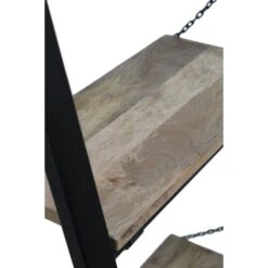 HSM - Decoratieve Ladder - Mangohout|ijzer - Powdercoated Black -Huisdecoratie 11002146