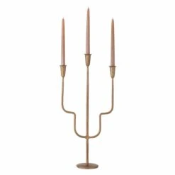 Bloomingville Kalla Kandelaar 60 X 30 X 12 Cm - Messing -Huisdecoratie 11065833