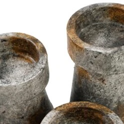 Bazar Bizar - De Gypsy Kaarsenhouder - Antiek Grijs - M -Huisdecoratie 11083616