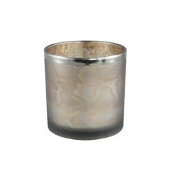 PTMD Windlicht Rinaldo - 15x15x15 Cm - Glas - Bruin