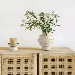 Kave Home Velia Vaas - Beige -Huisdecoratie 11130705