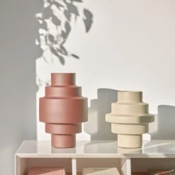 Kave Home Velia Vaas - Beige -Huisdecoratie 11130707