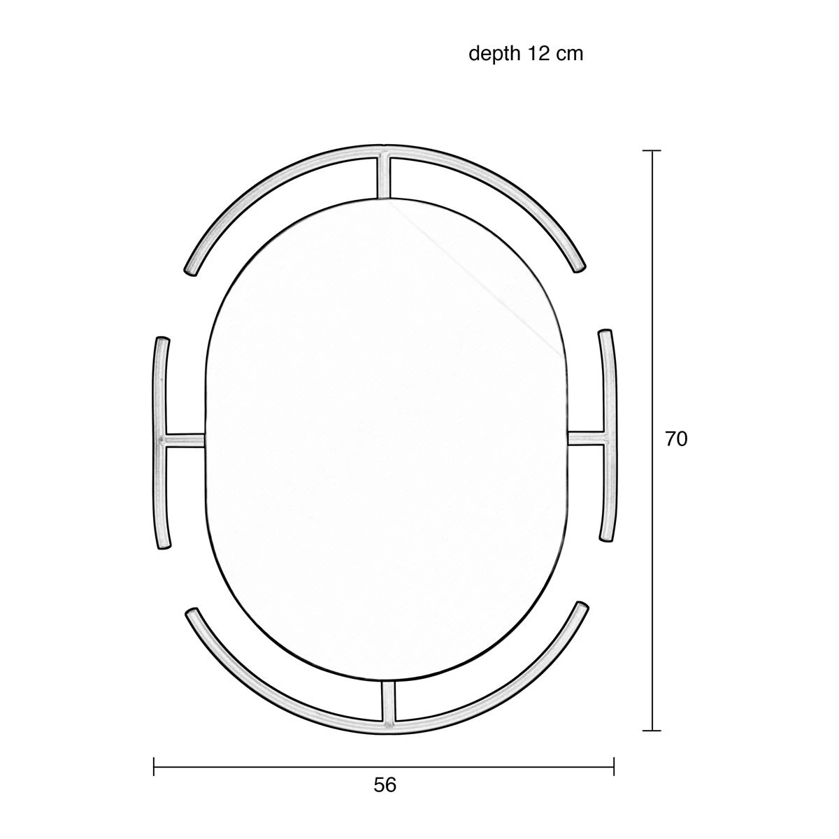 Zuiver Emma Spiegel 4 Zuiver Emma Spiegel - Afbeelding 2