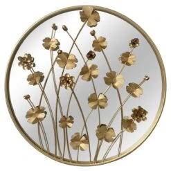 LW Collection Wandspiegel 71x71cm Rond Goud