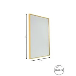 Fragix York Wandspiegel - Goud - Aluminium - 60x40 -Huisdecoratie 11227756