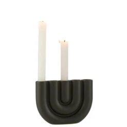 J-Line Kaarsenhouder Boog 5Kaars Keramiek Zwart 7 J-Line Kaarsenhouder Boog 5Kaars Keramiek Zwart -Huisdecoratie 11241672