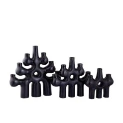 PTMD Kandelaar Marcie - 31x9x30 Cm - Aluminium - Zwart 7 PTMD Kandelaar Marcie - 31x9x30 Cm - Aluminium - Zwart -Huisdecoratie 11396051