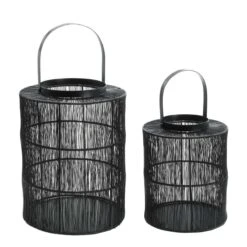 PTMD Orise Lantaarn - 20 X 20 X 25,5 Cm - Ijzer - Zwart 9 PTMD Orise Lantaarn - 20 X 20 X 25,5 Cm - Ijzer - Zwart -Huisdecoratie 11396538