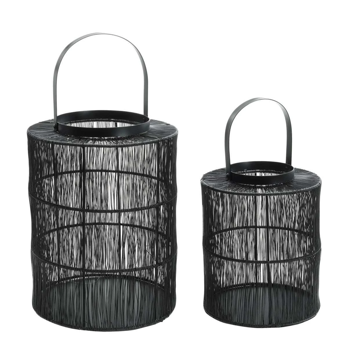 PTMD Orise Lantaarn - 20 X 20 X 25,5 Cm - Ijzer - Zwart 5 PTMD Orise Lantaarn - 20 X 20 X 25,5 Cm - Ijzer - Zwart - Afbeelding 3