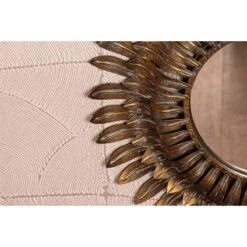 PTMD Terres Ronde Spiegel - 54,5 X 3 X 54,5 Cm - Metaal - Goud -Huisdecoratie 11449268