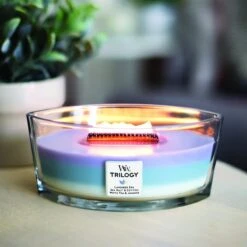 WoodWick - WW Trilogy Calming Retreat Medium Candle -Huisdecoratie 11461011