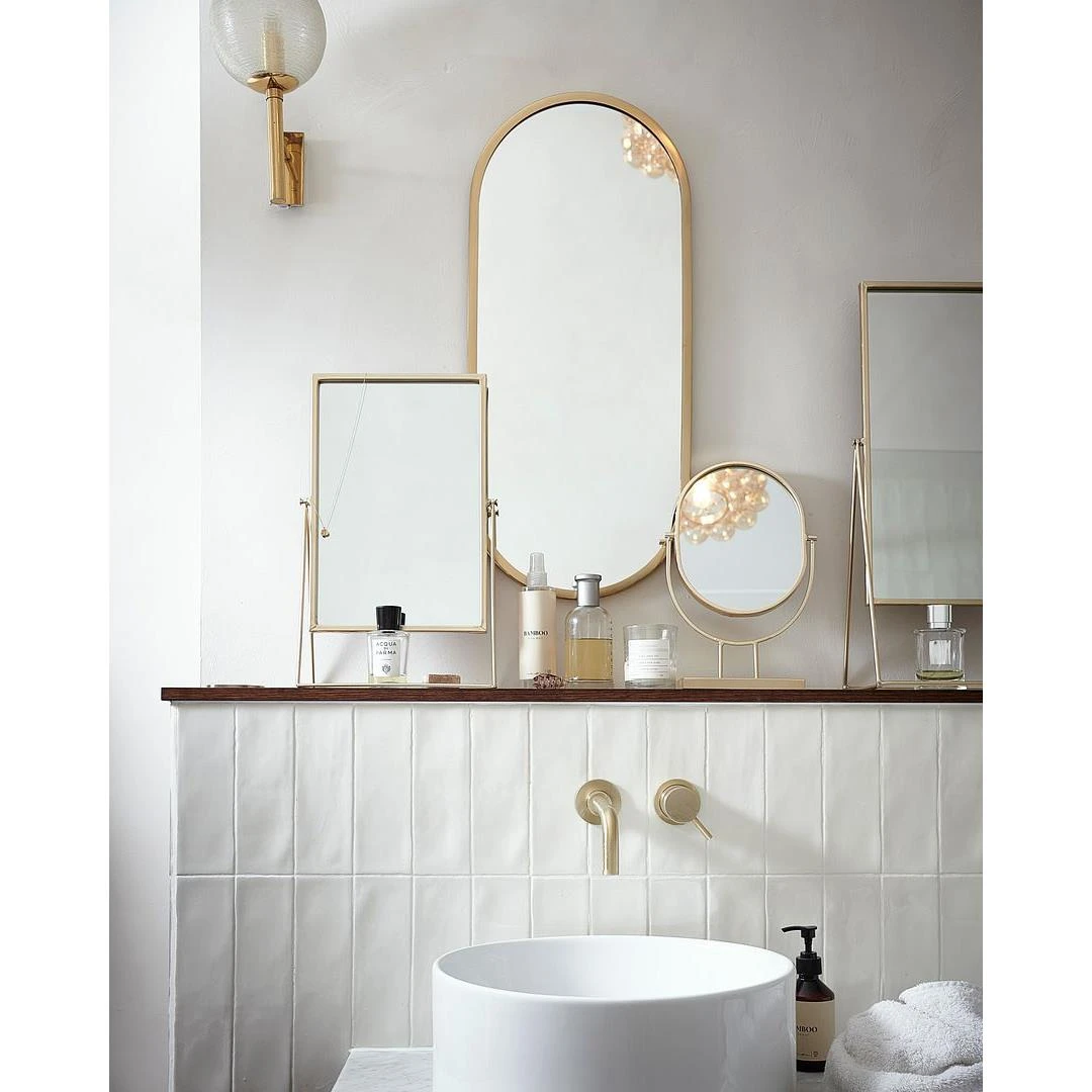 Vtwonen Spiegel Op Standaard - Ovaal - Goud - 31.1cm 8 Vtwonen Spiegel Op Standaard - Ovaal - Goud - 31.1cm - Afbeelding 6