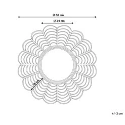 Beliani - TUMBIT - Wandspiegel - Natuurlijk - Bamboehout -Huisdecoratie 9455202
