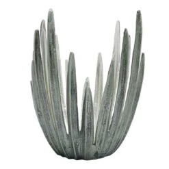 PTMD Waylen Rond Windlicht - H25 X Ø21 Cm - Aluminium - Champagne