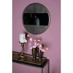 PTMD Eliza Ronde Kandelaar - H30 X Ø10 Cm - Aluminium - Goud -Huisdecoratie 9733386