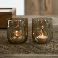Riviera Maison RM Love Votive Box Gold 2 Pieces (Ø) 9x (H) 10 -Huisdecoratie 9997446