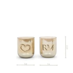 Riviera Maison RM Love Votive Box Gold 2 Pieces (Ø) 9x (H) 10 -Huisdecoratie 9997463